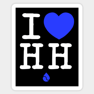 I Love Hydro Homies White Sticker